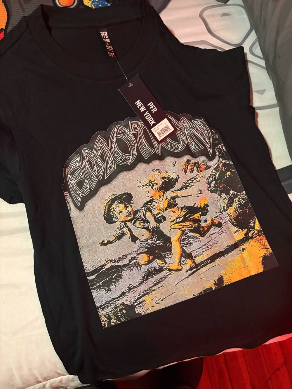 Mens Mixed Emotion Black Graphic Tee